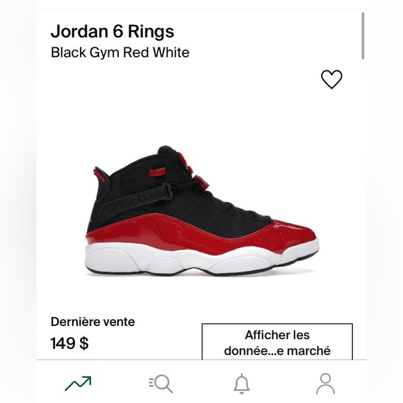 AIR Jordan 6 Rings Fitness Red Black Shoes 323419-060 - Picture 10 of 10